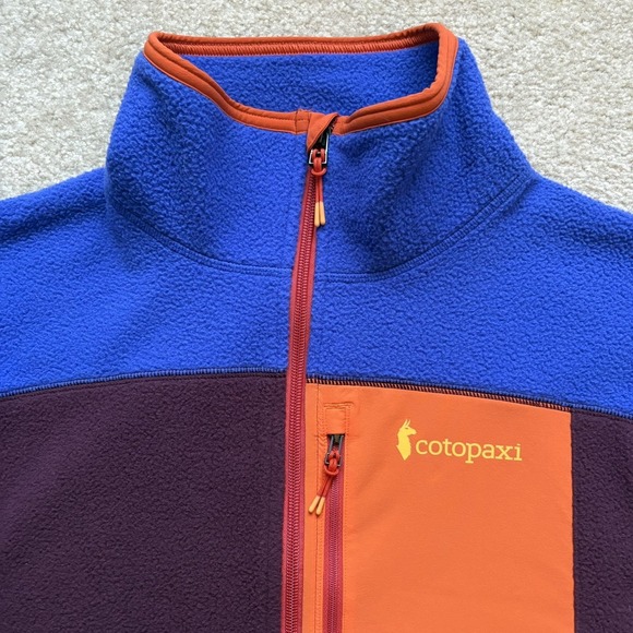 Cotopaxi Teca Fleece Pullover Mens Small Blue Purple Orange Colorblock 1/2 Zip - Picture 2 of 9